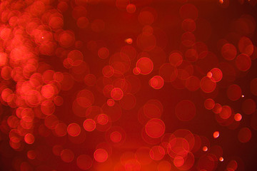 Wall Mural - Red bokeh background with sparkle blur bokeh light effect, background bokeh