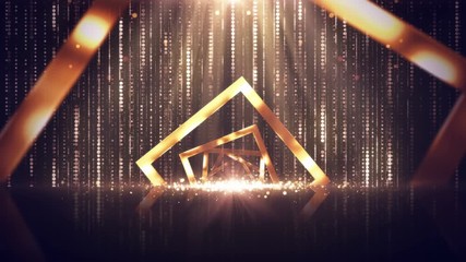 award stage background loop.gold background.