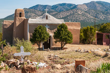Golden New Mexico Church Before Renovation 