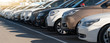 canvas print picture - Cars in a row. Used car sales	