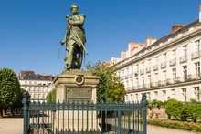 The Statue Of Pierre Cambronne A Military General On The Cours Cambronne Square In Nantes, France