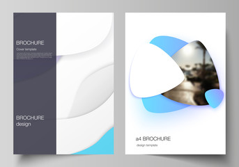 Wall Mural - vector layout of a4 format modern cover mockups design templates for brochure, magazine, flyer, book