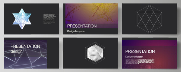 Sticker - the minimalistic abstract vector layout of the presentation slides design business templates. 3d pol
