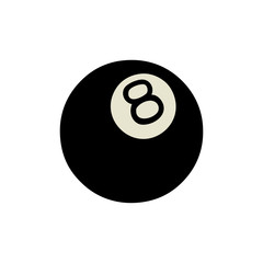 traditional tattoo of a 8 ball