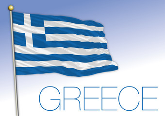 Wall Mural - Greece official national flag, European Union, vector illustration