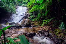 Siribhume Waterfall In Doi Inthanon National Park In Chiang Mai