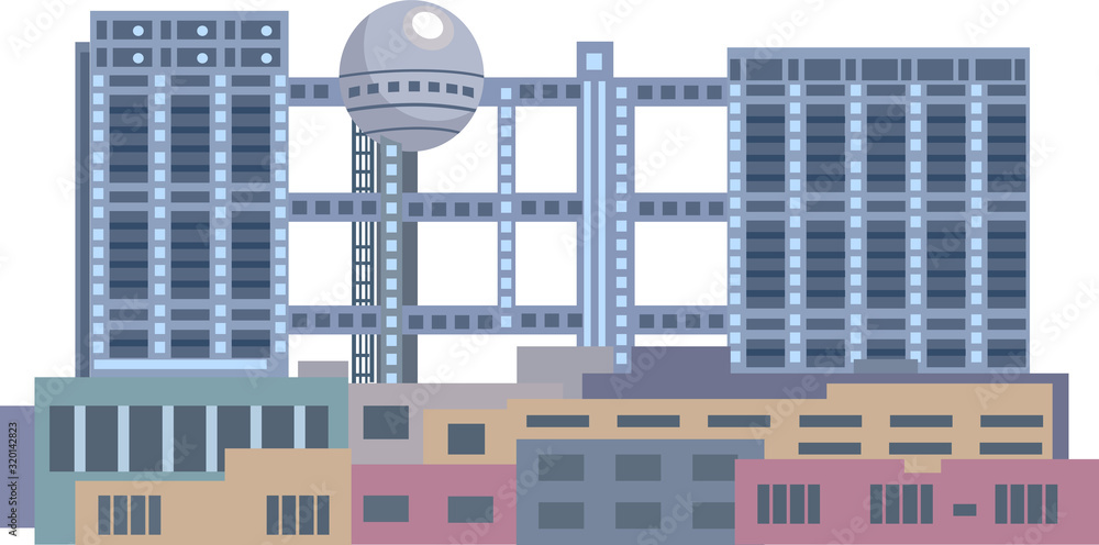 イラスト素材 東京 建物 ランドマーク ビルイラスト お台場フジテレビ Fototapety イラスト素材 東京 建物 ランドマーク ビルイラスト お台場フジテレビ Fototapety