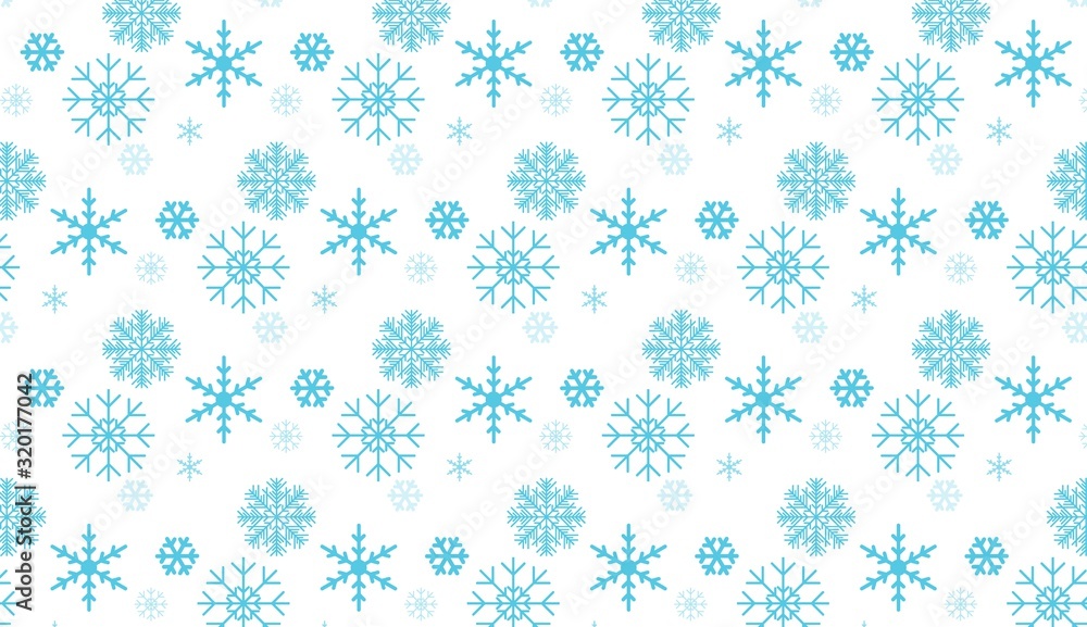 Snowflakes vector seamless pattern. Snowfall christmas repeat backdrop. Seamless pattern christmas snowfall, backdrop winter snowflake illustration