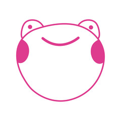 Poster - cute little frog character icon