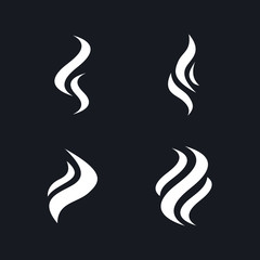 Aufkleber - Hot steam icon template color editable. Set of smoke vector icon. Aroma smell set symbol vector sign isolated on white background illustration for graphic and web design.