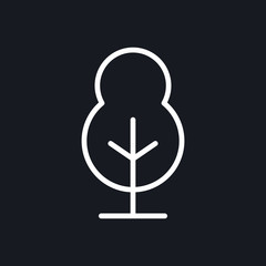 Leinwandbilder - tree set icon template color editable. forest tree symbol vector sign isolated on white background illustration for graphic and web design.