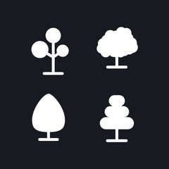 Poster - tree set icon template color editable. forest tree symbol vector sign isolated on white background illustration for graphic and web design.