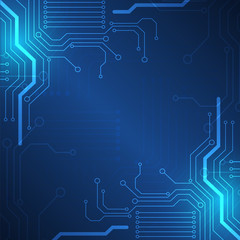 Wall Mural - circuit board technology background