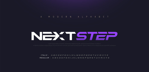 sport modern future alphabet font. typography urban style fonts for technology, digital, movie logo 