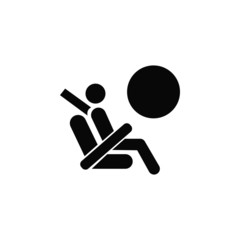 airbag vector isolated icon. safety flat symbol