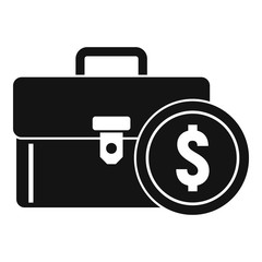 Wall Mural - Money case icon. Simple illustration of money case vector icon for web design isolated on white background