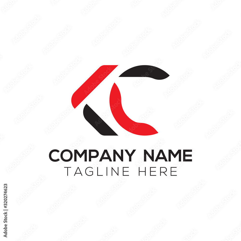 Initial Alphabet KC Logo Design vector Template. Linked Letter KC Logo ...