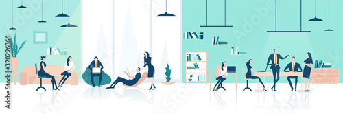 Fotografía Group of successful young business people working in beautiful office environment