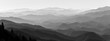 Smoky mountain B& . Blue mountains in the fog. fog and cloud mountain landscape