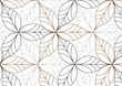 © Voy_ager - linear vector pattern, repeating abstract Geometry background, gray line of leaf or flower, floral. graphic clean design for fabric, wallpaper etc. pattern is on swatches panel.