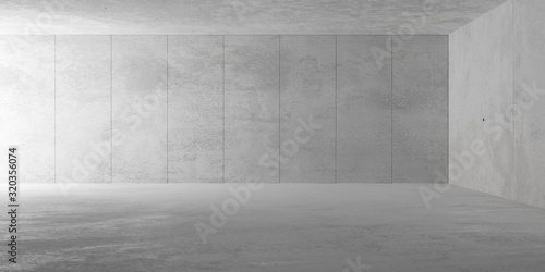 Dekoracja na wymiar  abstrakcyjny-pusty-nowoczesny-betonowy-pokoj-z-posrednim-oswietleniem-od-sciany-bocznej-i-tylnej-sciany-panelu