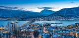 Fototapeta  - Landscape of Tromso Cityscape at dusk Troms, Norway