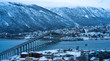 Norway . January 25, 2020 . Panoramic view of Tromso, Norway, Tromso in winter