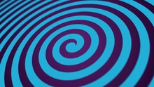Hypnotic Blue Circus Spiral Motion Background Animation - Loopable And Full Hd.