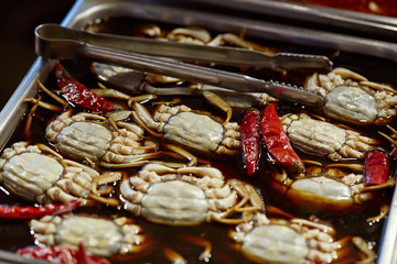 Wall Mural - Ganjang gejang, Korean soy sauce marinated crabs 