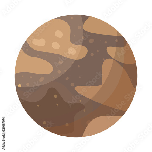Cuadros en Lienzo Isolated object of pluto and nasa symbol