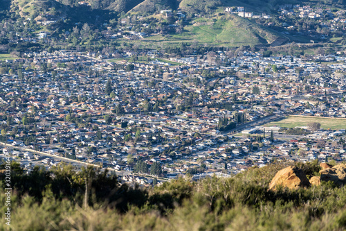 Mountaintop cityscape view ...