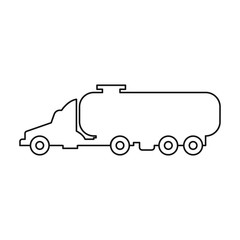 Wall Mural - Truck vector icon.outline vector icon isolated on white background truck .