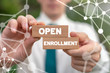 Open Enrollment Recruitment Business Health Care Concept.