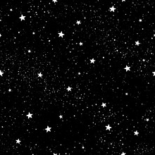 Seamless Pattern With Stars. Hand Drawn Stars Texture. Night Starry Sky.