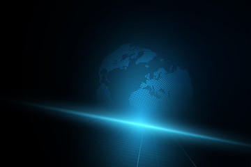 Wall Mural - abstract background technology graphic design. network wireless systems and internet . big data .glo
