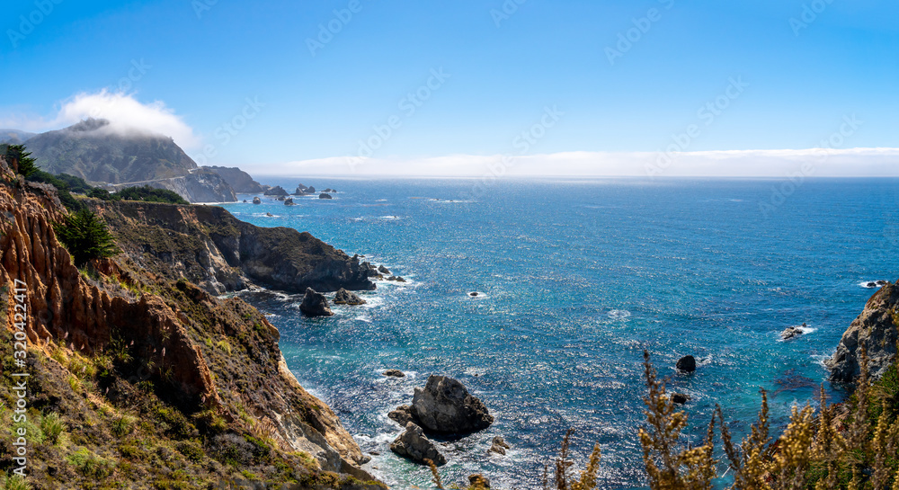 Pacific Coast Highway (Highway 1) at southern end of Big Sur ...