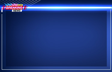 Wall Mural - Banner breaking news, important news, headline in the form of flashing lights police. Vector image.