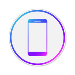 Wall Mural - vector phone icon. paper sticker