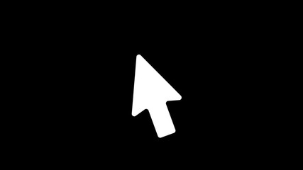 Leinwandbilder - Cursor icon animation with black background. Icon design. Video Animation. 4K.