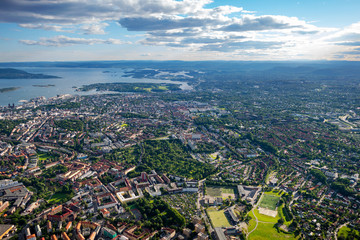 Wall Mural - Looking down on Oslo