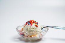 Vanilla Ice Cream With Rainbow Sprinkles