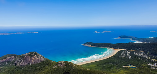 view of the sea and mountains