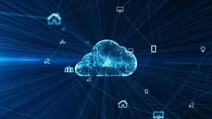 Connecting people on the internet, nodes transforming. Social network connections. Information technology of internet of things IOT big data clouds computing using artificial intelligence AI.
