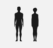 © GlopHetr - Woman and man silhouette. Vector illustration. Flat.