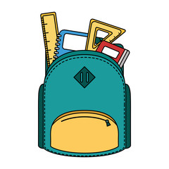 Sticker - school bag with set supplies