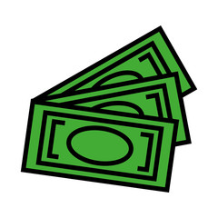 Wall Mural - bills money dollars isolated icon