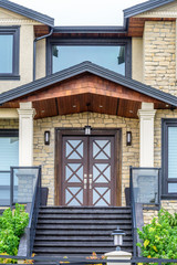 Wall Mural - A nice entrance of a luxury house in Vancouver, Canada.