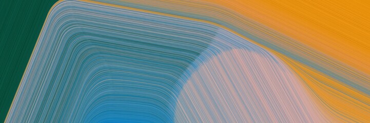 Leinwandbilder - card background texture with light slate gray, teal blue and golden rod color and contemporary waves illustration