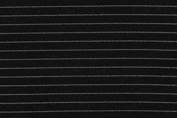 Wall Mural - black cotton fabric textile material with white stripes for designers background texture