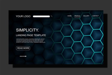 modern Landing page template,colorful,for business website design.